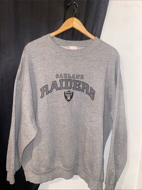 NFL Oakland Raiders Gray Crewneck Sweatshirt